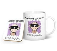 BWW Print - Worlds Coolest Step-mam - Mug & Coaster Gift Set