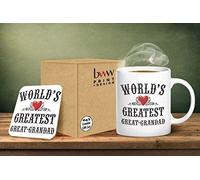 BWW Print - World's Greatest Great Grandad - Mug & Coaster Gift Set