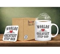 BWW Print - World's Greatest Step Dad - Mug & Coaster Gift Set