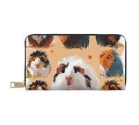 BWWHCCTI Cute Pet Illustration Printed Long Wallet for Women Men - PU Leather Wallets Card Holder with Zip Coin Pocket