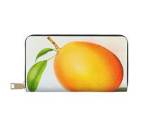 BWWHCCTI Mango Printed Long Wallet for Women Men - PU Leather Wallets Card Holder with Zip Coin Pocket
