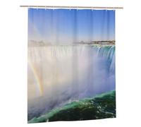 BWWHCCTI Niagara Falls Printed Shower Curtain With 12 Plastic Hooks Opaque Quick Drying Waterproof Shower Curtains Sets For Bathroom 152x183 Cm
