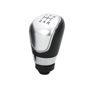 BWWIEZRS Compatible with Fiesta 2008 2009 2010 2011 2012 Car Gear Shift Knob Shifter Lever Stick Gaiter Boot Cover Gear Shifter Stick Car Shift Knob(Silver,5 Speed)