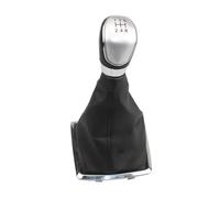 BWWIEZRS Compatible with Focus 2 MK2 2005 2006 2007 2008 Small Frame 5/6 Speed Gear Shift Knob Lever Handball Gaiter Boot Leather Cover Car Shift Knob(Silver,6 Speed)
