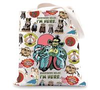 BWWKTOP Big Trouble In China Tote Bag Jack Burton Gift Everybody Relax i'm Hate Grocery Bag Lightning & Thunder Fans Gift, I'm Here, One Size