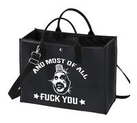 BWWKTOP Captain Spaulding Cosmetic Makeup Bag Horror Movie Inspired Gifts And Most Of All Fu*k You Zipper Pouch Bag For Women Girls, And Most Of BL BG, Bag