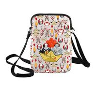 BWWKTOP Clown Evil Clown Crossbody Bag Pennywise Fans Gift Pennywise Face Shoulder Bag Pennywise Merch, Clown-xk B, 0.59 x 5.5 x 8.5 inches