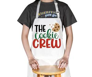 BWWKTOP Cookie Baker Apron Cookie Baking Crew Apron The Cookie Crew Gifts Cookie Queen Apron With Pockets, Cookie Crew, Big