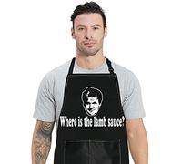BWWKTOP Cooking TV Show Kitchen Apron Gordon Fans Gift Where's the lamb sauce Cooking Show Adjustable Apron For Cooking, Where's the Lamb, Big