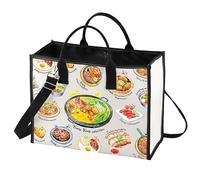 BWWKTOP Filipino Cuisine Tote Bag Philippines Travel Gifts Philippines Culture Shoulder Bag Filipino Vacation Gift, Filipino Qingcai Bg, L
