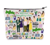 BWWKTOP Good Place Cosmetic Makeup Bag Michael & Eleanor Fans Inspired Gifts Alexis & Jianyu & Chidi & Janet Zipper Travel Bags, welcome, Bag