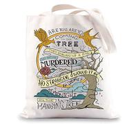 BWWKTOP Hunger Movie Tote Bag Movie Inspired Gifts Music Lover Canvas Shoulder Bag For Movie Fans, Coming Tree, 37 x 32 cm