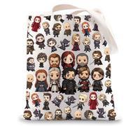 BWWKTOP Jon Snow Tote Bag Eddard Fans Gift Mother Dragons Reusable Bag Targaryen & Stark Merch, Jon Snow Tg, 14.56 x 12.59 inches