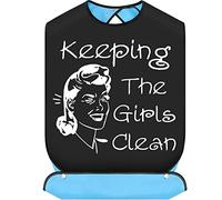 BWWKTOP Keeping Clean Adult Bibs With Crumb Catcher Adjustable Dining Clothing Protectors For Adults Elderly Women (Keeping The )