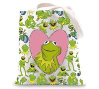 BWWKTOP Muppet Frog Crossbody Bag Cute Cartoon Frog Gift Frog Character Shoulder Bag Singing Frog Gift The Frog Merch, Frog -Tg, 8.5 x 5.5 x 0.59 inches