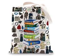 BWWKTOP Outlander Tote Bag Claire & Jamie Fans Gift Scotland Sassenach Travel Shoulder Bag Outlander Merch, Nine Book, One Size
