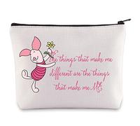 BWWKTOP Pig Cartoon Makeup Bag Pig Movie Inspired Gifts The Things That Make Me Different Are The Things That Make Me Me Zipper Pouch Bag Pig Merchandise (Make Me Different)