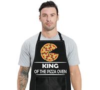 BWWKTOP Pizza Chef Apron Pizza Maker Apron Pizza Chef Gifts King Of The Pizza Oven Pizzeria Apron With Pocket For Chef Dad, King of Oven, [Adjustable]