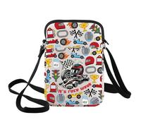 BWWKTOP Racing Crossbody Bag Race Lover Gift Black White Racing Checkered Shoulder Bag Race Merch, Race Week Xk B, Crossbody Bag