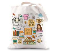 BWWKTOP Reading Book Book Nerd Tote Bag Book Life Shoulder Bag, Lu-e Tg, L