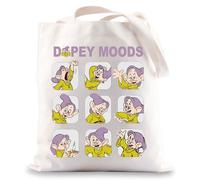 BWWKTOP Seven Spirits Tote Bag Snow's Protectors Gifts Spirits Moods Shoulder Bag Seven Friends Merchandise, Dopey Moods, 37cm(14.56inch) * 32cm(12.59 inch), Bag