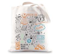 BWWKTOP Singer Lyrics Tote Bag Singer Album Gifts Song Lyrics Inspired Shoulder Bag Singer Merchandise, Must Be Love, L