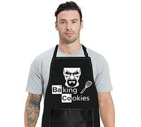 BWWKTOP Walter White Cooking Apron With Pockets Crime TV Show Fans Gifts Walter White Adjustable Apron For Baking Grilling, Baking Cookies, Big
