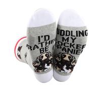 BWWKYOP Cocker Spaniel Frenzy Socks Cocker Spaniel Gift I'd Rather Be Cuddling My Cocker Spaniel Socks For Dog Lover, Cocker Spanie, M-L