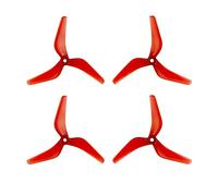 BWZJS 2Pairs 5.1X4X3 3-Blade PC Propeller RC FPV Racing Freestyle 5inch .1inch Drones Drone Propeller Blade Replacement(2Pairs Red)