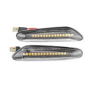 BWZJS 2pcs Dynamic Turn Signals Side Marker Light Sequential Blinker, for, E90 E91 E92 E93 E60 E87 E82 X3 X1 Car Front Indicator Light Unit(White shell)