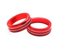 BWZJS For Ford, for Mustang, 2015-2020 Audio Trim 2Pcs Air Condition Radio Knob Rings AC Control Switch Button Decorative Ring Cover Ford Focus Ac Control Knob(Red)
