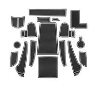 BWZJS For Kona, for EV Electric Rubber Mats, Cup Holder, Interior Door Mats, Centre Console, Non-Slip Mats, Door Slot Mat, 18 Pieces Car Dashboard Anti Slip Mat