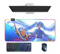 BWZTYIPZ Anime mouse pad Frieren: Beyond Journey's End Anime RGB Mouse Pad with Different Lighting Modes Large Rubber Mouse Pads