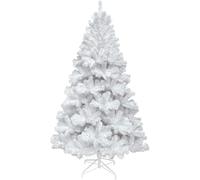 BX 7 ft Christmas Tree with Sturdy Metal Stand Realistic White PVC Tips, 2.1 m Artificial Tree Easy Assembly for Xmas Indoor Home Office Outdoor Party Decoration(7ft Christmas Tree)
