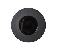 Bx9rE7tK3g Dessert Plates 12 Inch Black Ceramic Western Dinner Plate Round Flat Tableware Exquisite Cooking Kitchen Utensils Dinnerware(Black)