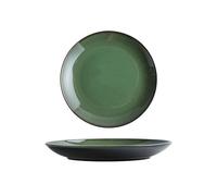 Bx9rE7tK3g Dessert Plates Chinese Kiln Change Ceramic High-Grade Western Food Plate Creative Restaurant Bit On The Personalized Hotel Table Tableware Dinnerware(Green)