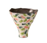 Bx9rE7tK3g Plant Pots Large-Mouthed Ceramic Planter: A, Glazed, Conical Planter With A Wide Base Outdoor Flower Pots(Multi-colored)