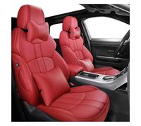 BXBDEKQGL For A4 B8 A3 8p A5 For Sportback For TT Mk1 Q3 B6 B7 For Avant C6 4f RS 4 5 6 7 Q5 Q7 Cowhide Car Seat Cover Set Cushion Seat Covers For Cars(Red,Deluxe Edition)