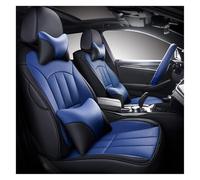 BXBDEKQGL For All Medels For Model 3 For S For X For Y Custom Leather Car Seat Cover Set Cushion Protection Seat Covers For Cars(Black Blue,Deluxe)
