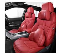 BXBDEKQGL For Model 3 2019 2020 2021 Custom Made Leather Car Seat Covers Set Cushion Cover Protection Seat Covers For Cars(Red,Deluxe Edition)