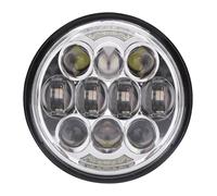 BXBDEKQGL For Spo&rtster 883 1200 For Iron 883 For Dyna For Street For Bob For FXDB Motorcycle Headlight 80W 5-3/4" 5.75 Inch Headlamp Motorcycle Spotlight(Silver)