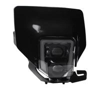 BXBDEKQGL Motorcycle Headlamp Assembly Modification Front Headlight Illumination Suitable Double Circular Convex Mirror Wick Head Light Motorcycle Spotlight(Black)