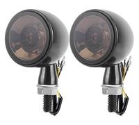 BXBDEKQGL Turn Signal Lights Motorcycle Bullet Type Intermittent Light 2/3 In 1 Indicator White And Red Running E24 Halo Rear Stop Brake Turning Indicators Signal Motorbike(2pcs White Amber)