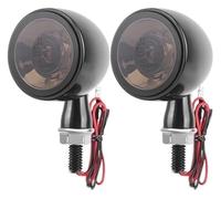 BXBDEKQGL Turn Signal Lights Motorcycle Bullet Type Intermittent Light 2/3 In 1 Indicator White And Red Running E24 Halo Rear Stop Brake Turning Indicators Signal Motorbike(2pcs Amber only)