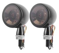 BXBDEKQGL Turn Signal Lights Motorcycle Bullet Type Intermittent Light 2/3 In 1 Indicator White And Red Running E24 Halo Rear Stop Brake Turning Indicators Signal Motorbike(2pcs Red Red Amber)