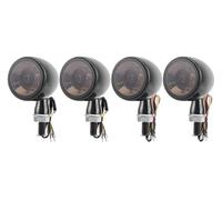 BXBDEKQGL Turn Signal Lights Motorcycle Bullet Type Intermittent Light 2/3 In 1 Indicator White And Red Running E24 Halo Rear Stop Brake Turning Indicators Signal Motorbike(2x White 2x Red)