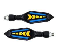 BXBDEKQGL Turn Signal Lights Motorcycles Light SuPER Bright Running With Arrow White/Red/Blue Yellow Indicator Turning Indicators Signal Motorbike(Blue Yellow)