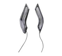 BXBDEKQGL Turn Signal Lights Universal Motorcycle Rearview Mirrors With Flashing Mirror Indicator Motorbike Indicators Turning Indicators Signal Motorbike(Color1)