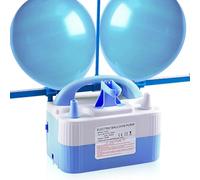 BXBHU Electric Balloon Pump with Sizer, 600W Dual Nozzle Balloon Blower for Professional Wedding DIY, Party Decorations - Sl lue (220-240V UK Plug)