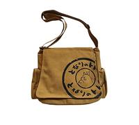 BXCNCKD Men's Korean Canvas Bag Men's Shoulder Bag Men's Large Capacity Computer Casual Bag, Brown, One Size